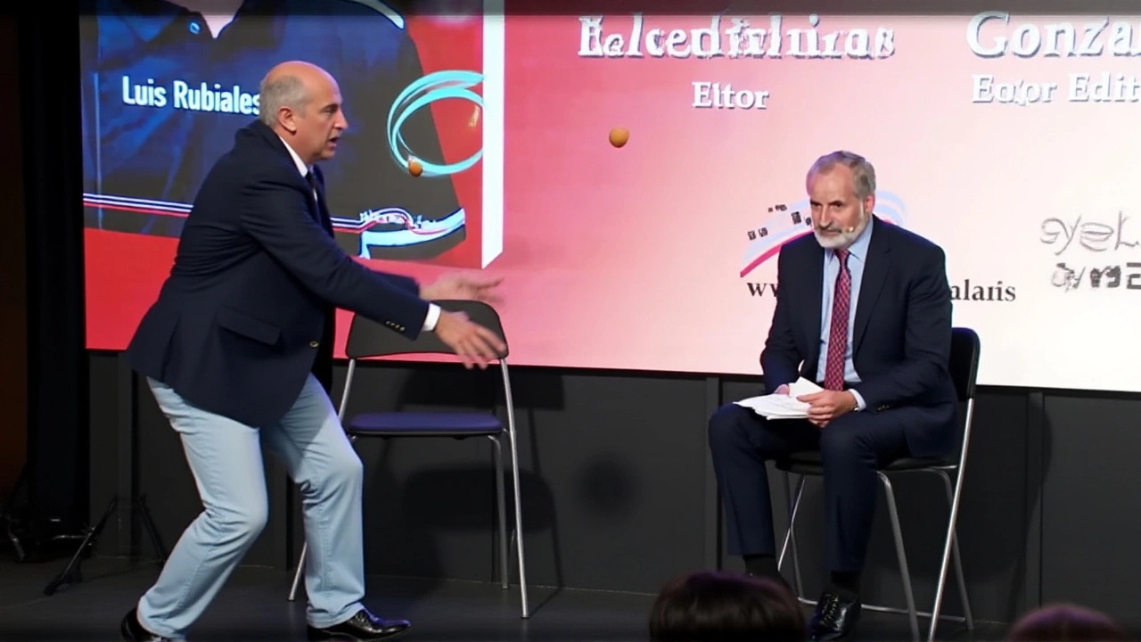 Rubiales atingido com ovos por tio em lançamento de livro em Madrid