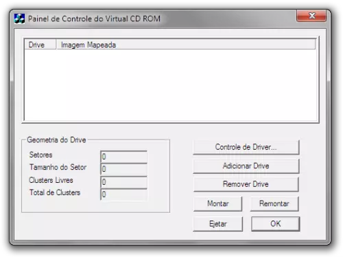 Painel de Controle do Virtual CD ROM