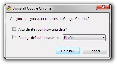 Desinstale o Google Chrome, mas mantenha as configurações
